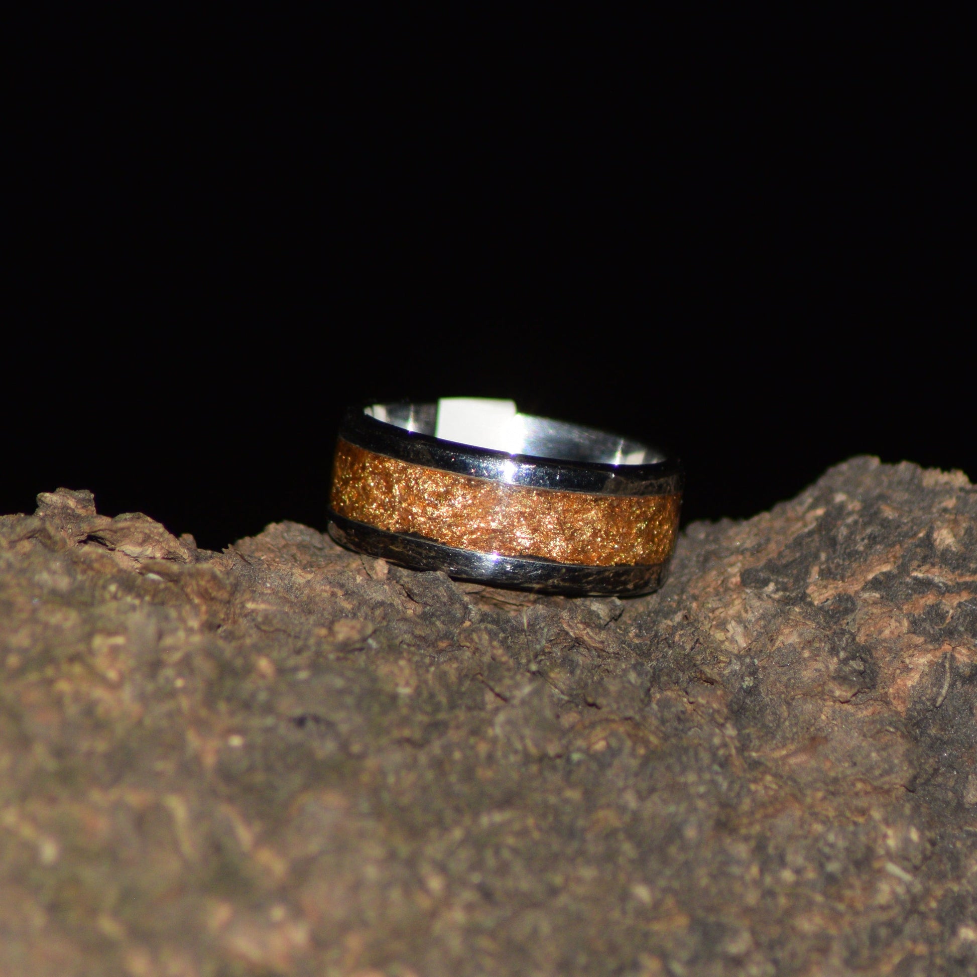 Stainless steel Gold leaf inlay