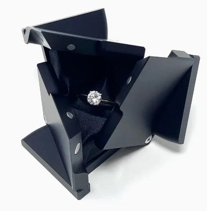Folding Metal cube ring box